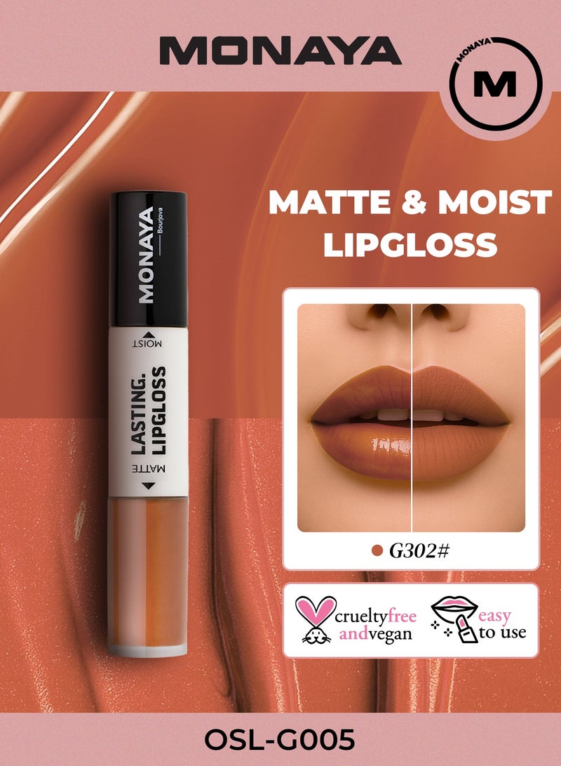 Monaya G005 Matte & Moist Lasting Lip Gloss -Long-Lasting, Moisturizing, Non-Drying Matte Finish, 2x3ml - Image 1