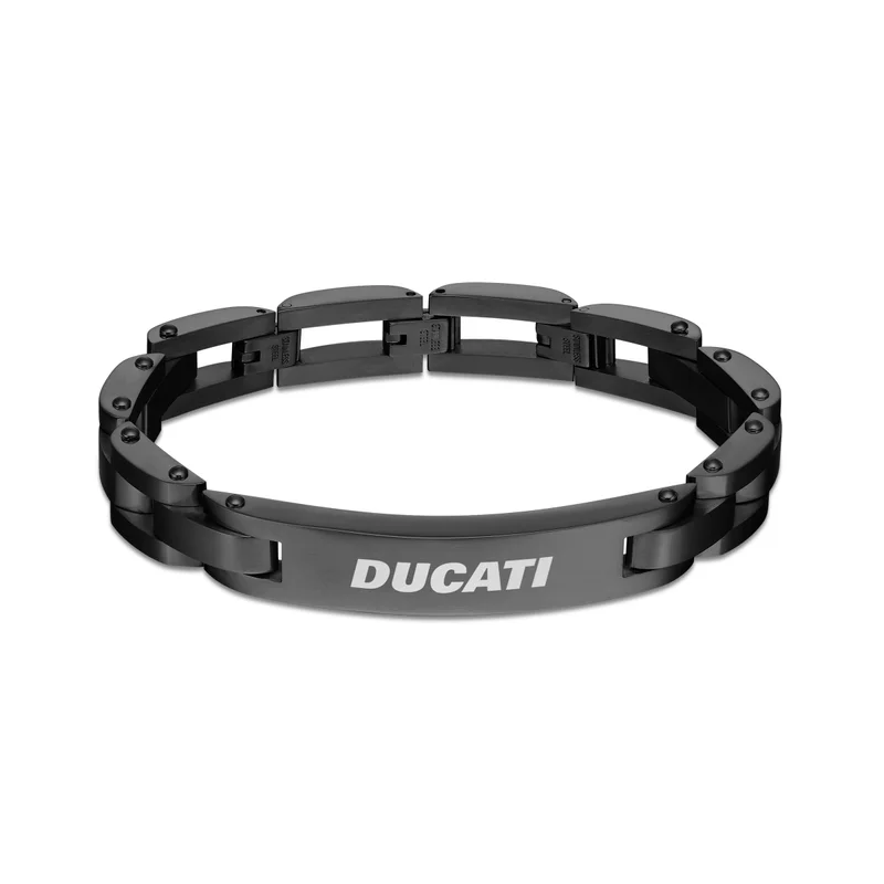 Ducati Force Black Stainless Steel Bracelet for Men