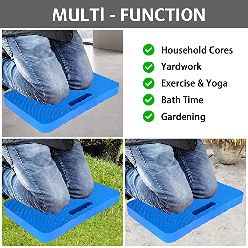 HOOPLE Extra Thick Kneeling Pad 1.5 Inch, Large Foam Kneeling Cushion for Gardening, Bathing, Exercise, Yoga & Garage Work, Waterproof Comfort Knee Mat for Gardeners & Home Use, Blue 17.5 x 11 x 1.5 Inches - Image 4