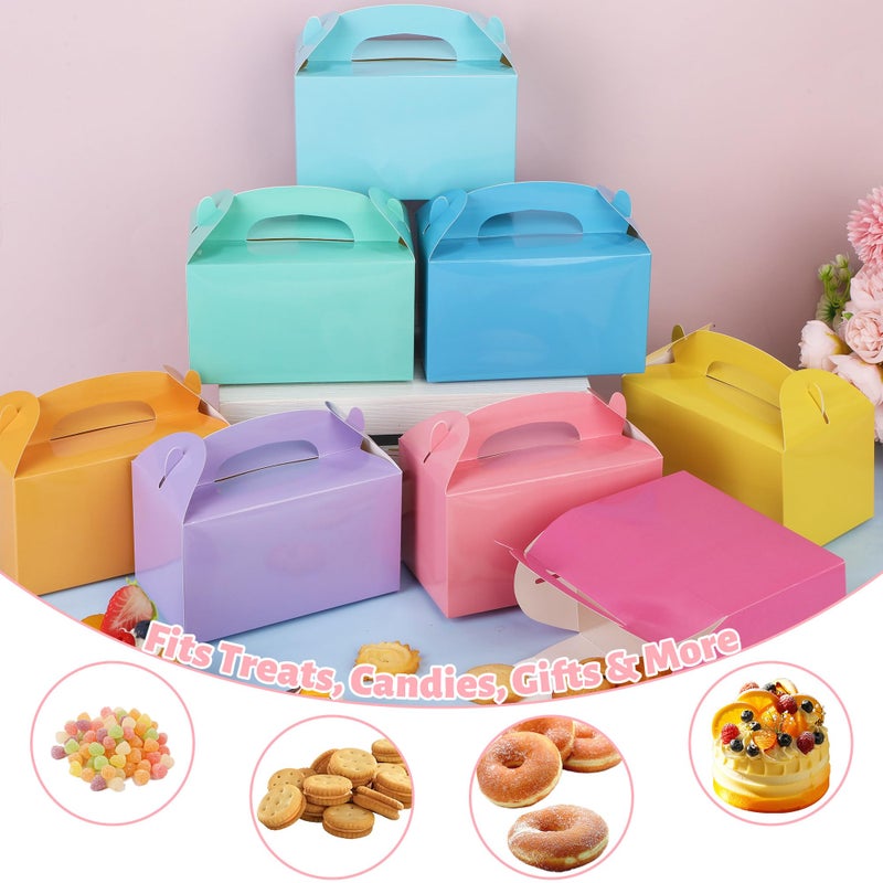 MIMIND 32 Pack Pastel Party Favor Boxes Gable Treat Boxes with Handles 6 x 3.5 x 3.5 Inches Candy Gift Boxes for Birthday Wedding Baby Shower Party Supplies - Image 5