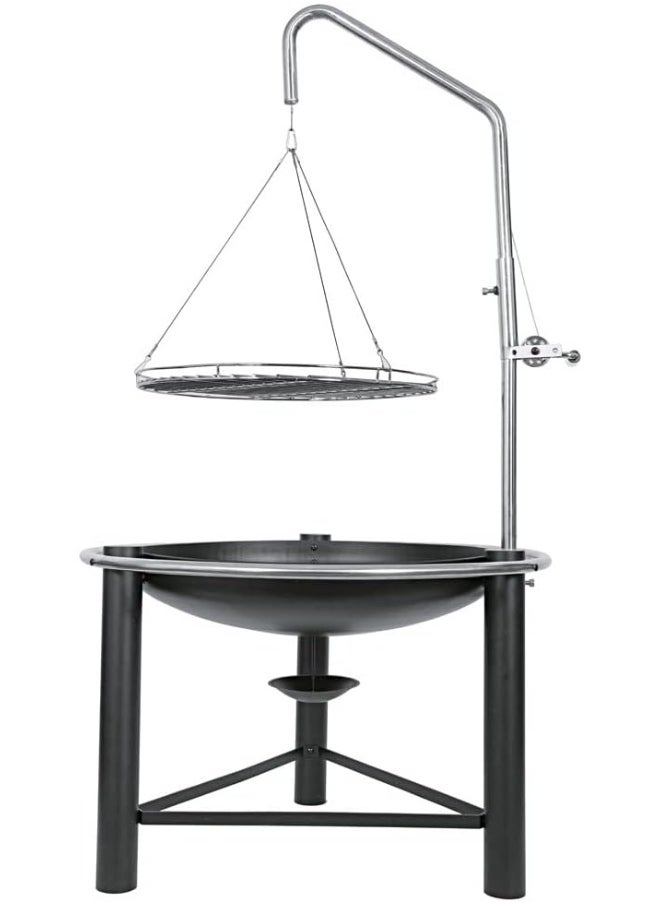 BAD AXE Hunter Firepit With Adjustable Grill Wood And Charcoal  Grilling For Backyard Bbqs  - Image 1