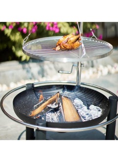 Hunter Firepit With Adjustable Grill Wood And Charcoal  Grilling For Backyard Bbqs - pzsku/Z62236F72B0AB46924840Z/45/_/1738151882/f5118a2f-2909-4186-9652-ae6d325dd68d