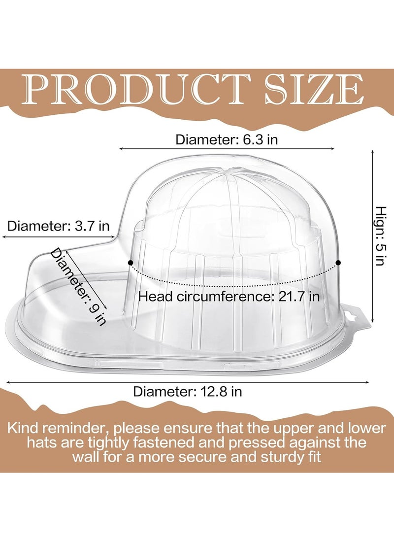 Generic - 6pcs Baseball Hat Display Case Plastic Hat Protector Holder for Signed Baseball Caps Clear Display Case Hat Boxes Baseball Hat Holder for Baseball Caps Collectibles Hat Organizer - Image 1