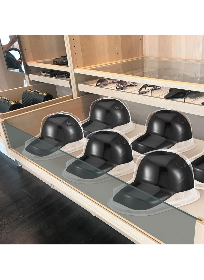 Generic - 6pcs Baseball Hat Display Case Plastic Hat Protector Holder for Signed Baseball Caps Clear Display Case Hat Boxes Baseball Hat Holder for Baseball Caps Collectibles Hat Organizer - Image 1