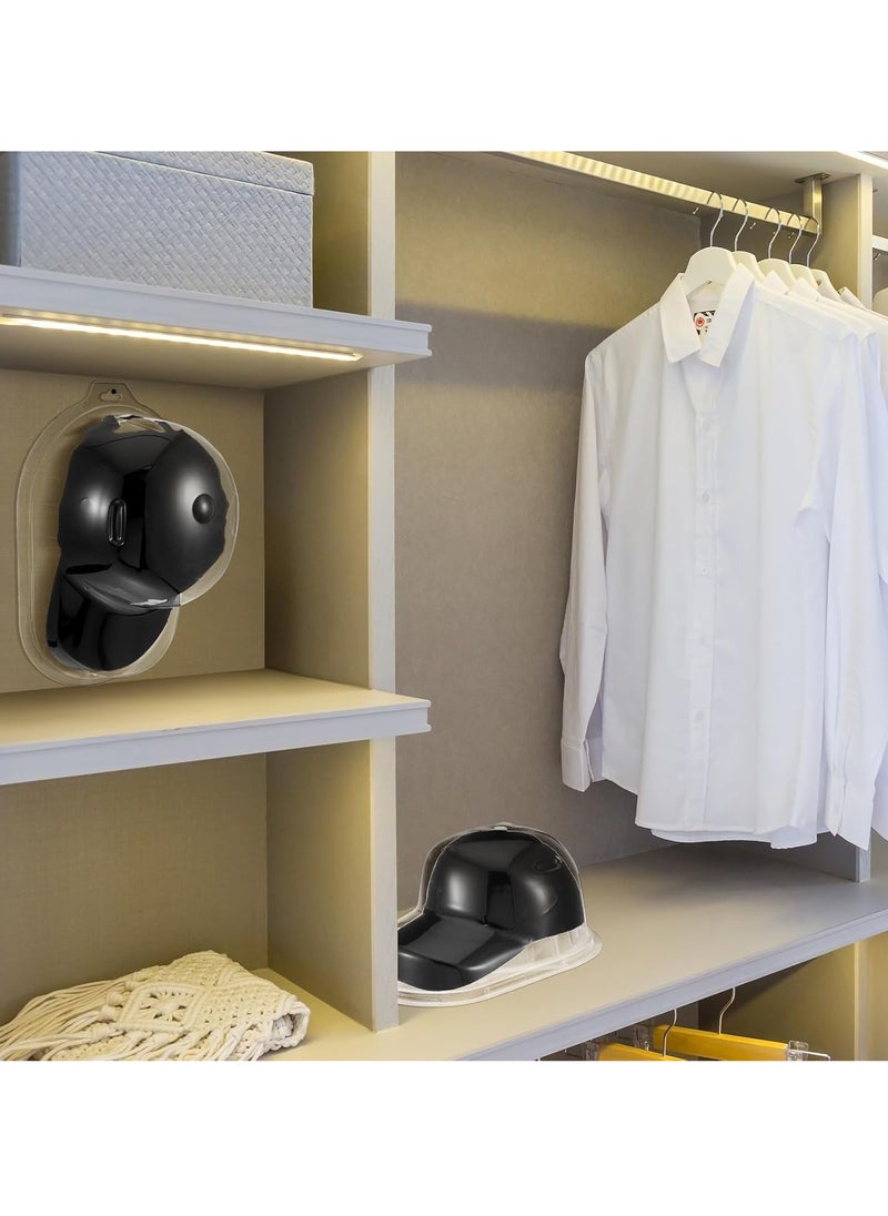 Generic - 6pcs Baseball Hat Display Case Plastic Hat Protector Holder for Signed Baseball Caps Clear Display Case Hat Boxes Baseball Hat Holder for Baseball Caps Collectibles Hat Organizer - Image 1