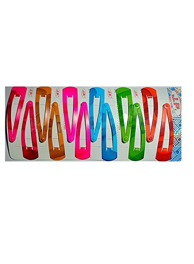 Drishti Hair Metal Tictac Hair Clips For Girls And Women; Medium And Small Sizes Pack Of 12 Clips Each In A Set Of 3/18 Pairs (1 Black And 2 Mixed Colours Set) - Image 3