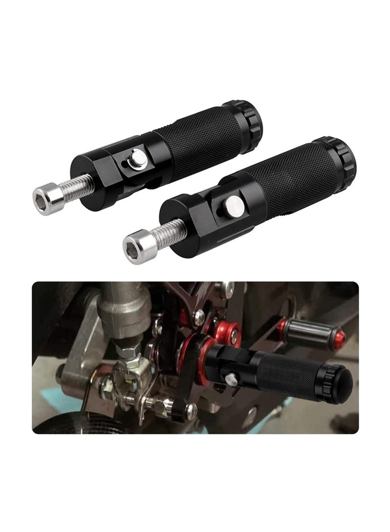 Captaintech Universal Motorcycle Folding Foot Pegs - Rearsets with 8mm Installation Bolts for Racing Bikes, Cruisers, and Cafe Racers - Durable Foot Rests for Enhanced Riding Comfort. - Image 1