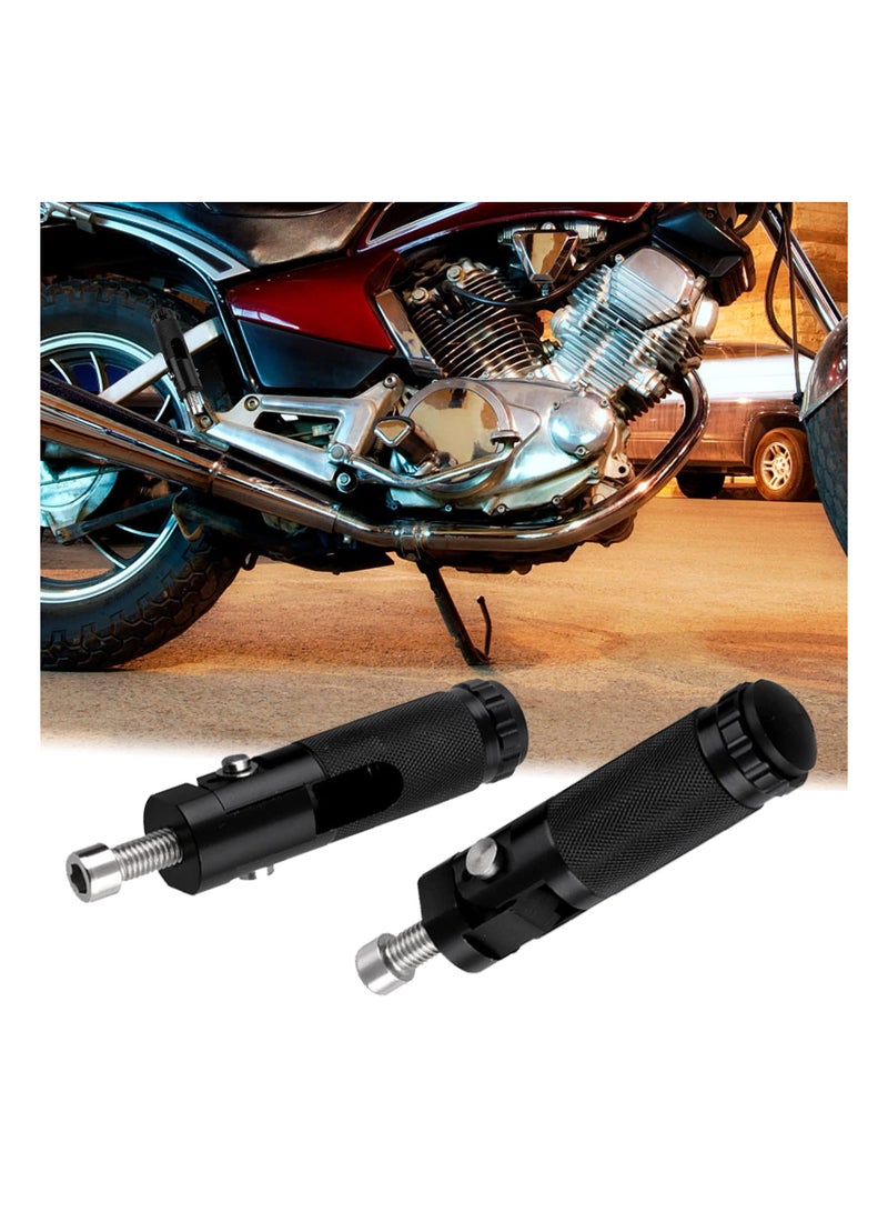 Captaintech Universal Motorcycle Folding Foot Pegs - Rearsets with 8mm Installation Bolts for Racing Bikes, Cruisers, and Cafe Racers - Durable Foot Rests for Enhanced Riding Comfort. - Image 2