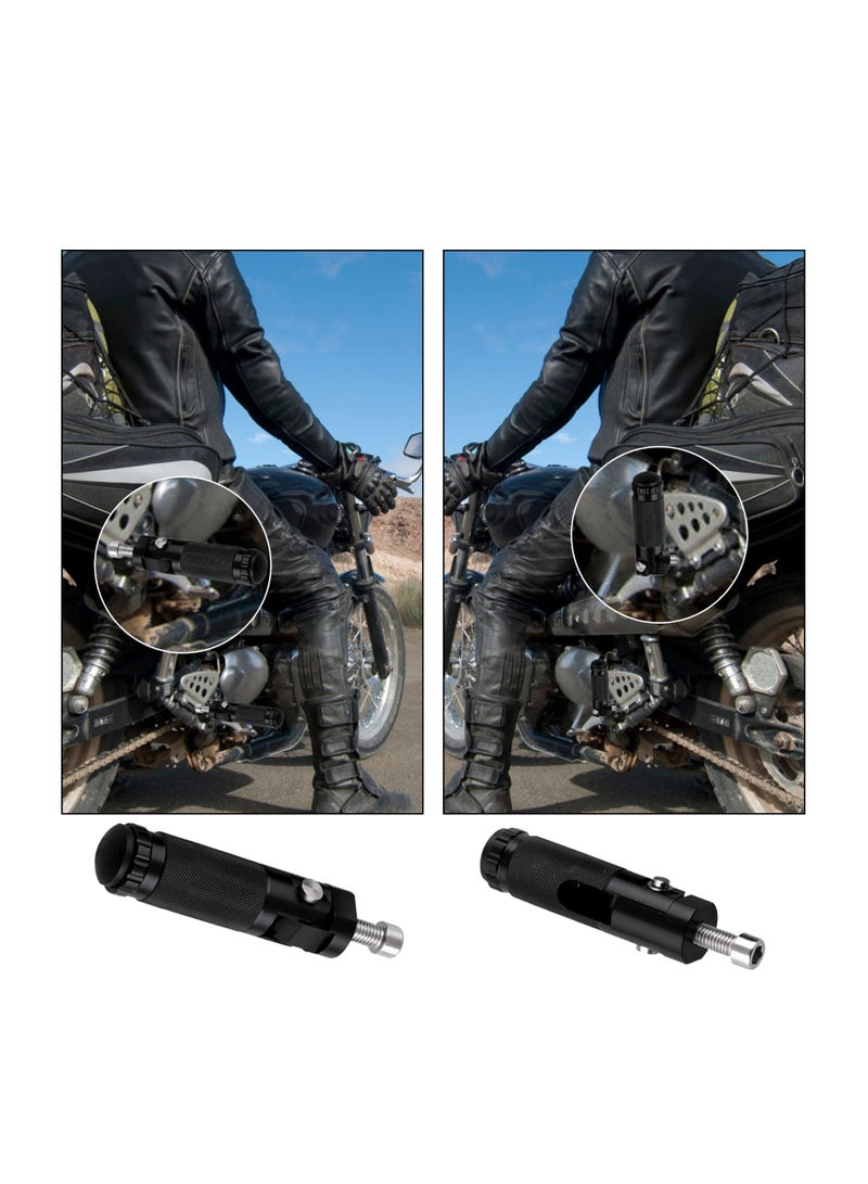 Captaintech Universal Motorcycle Folding Foot Pegs - Rearsets with 8mm Installation Bolts for Racing Bikes, Cruisers, and Cafe Racers - Durable Foot Rests for Enhanced Riding Comfort. - Image 4