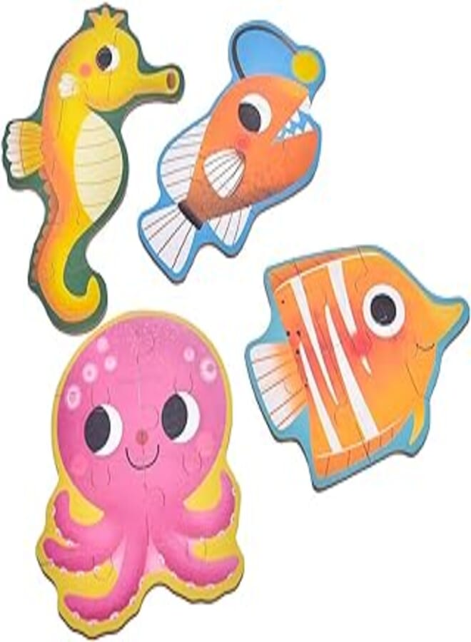 Generic Plastic Puzzle Game With Ocean Design For Children Set Of 36 Pieces - Multi Color