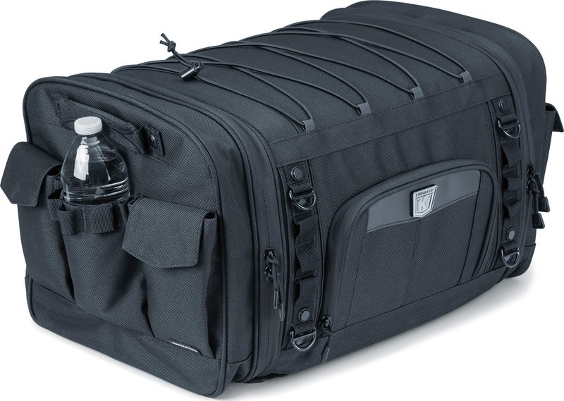 Kuryakyn 5283 Momentum Drifter Motorcycle Travel Luggage: Weather Resistant Roll Bag with Sissy Bar Straps, Black, 18.5” W x 11.5” T x 12” D - Image 2