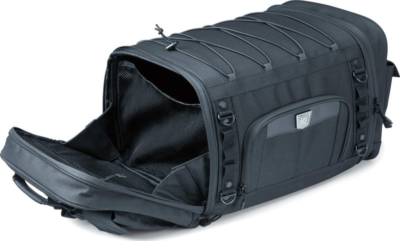 Kuryakyn 5283 Momentum Drifter Motorcycle Travel Luggage: Weather Resistant Roll Bag with Sissy Bar Straps, Black, 18.5” W x 11.5” T x 12” D - Image 4