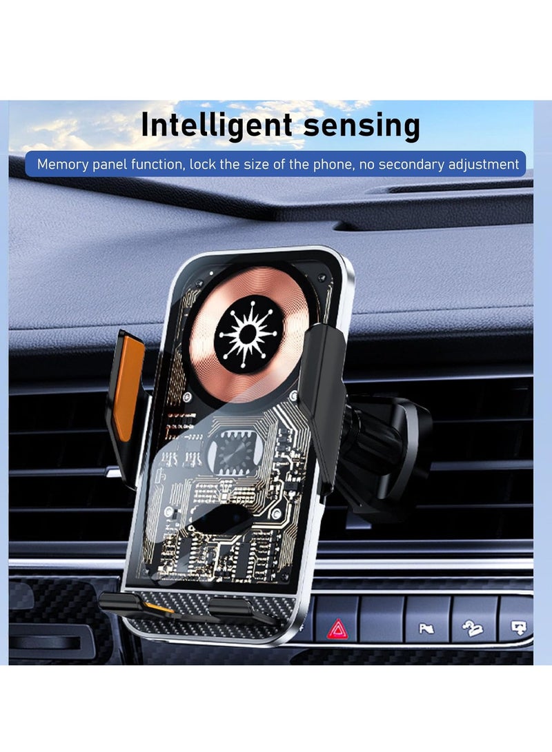 ELTRAZONE Wireless Car Charger Mount, 15W Fast Charging Auto Clamping Car Charger Phone Mount Phone Holder fit for iPhone 14 13 12 11 Pro Max Xs, Galaxy S23 Ultra S22 S21 S20 etc (C10) - Image 3