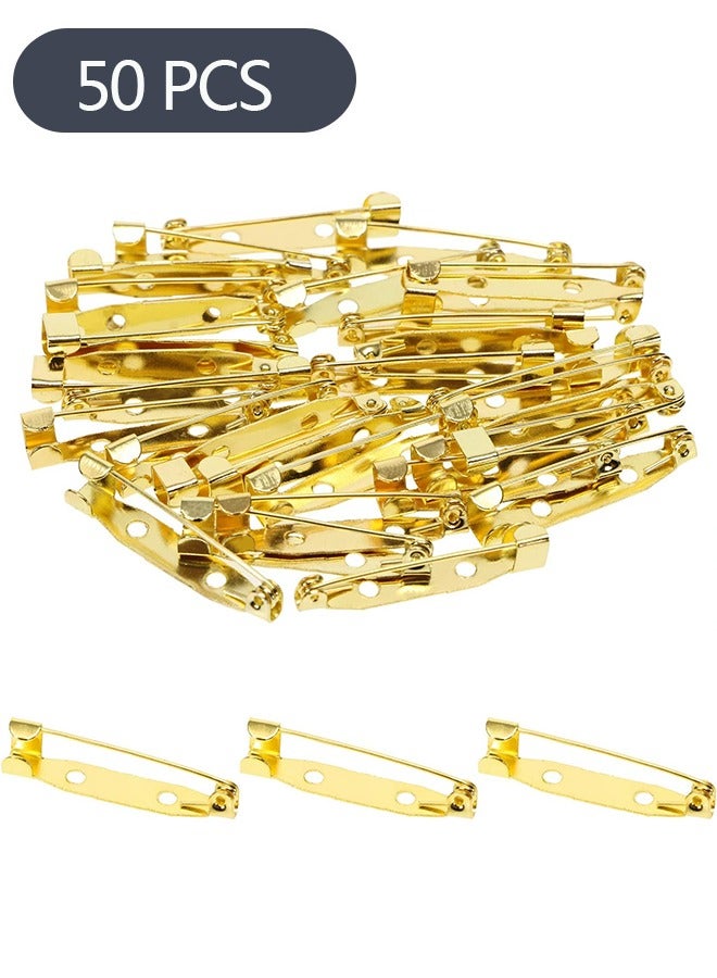 Ant 50-Piece Locking Pins Backs Safety Clasp Brooch, Badge Jewelry Pins for DIY Craft Costume Jewelry Making Sewing Felt Fabric - Image 1