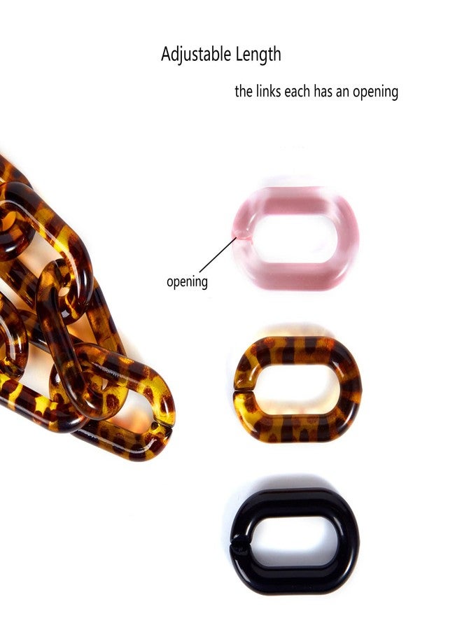 Yichain Chunky Acrylic Purse Strap Bag Chain Handle Replacement,Handbag Purse Making Accessory Decoration (Transparent) - Image 5