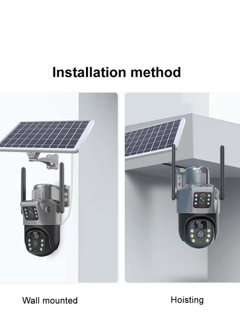 PROLAB 4G LTE Solar dual lens Battery Outdoor PTZ Camera, Humanoid Tracking, Two-way Voice, Built-in Battery, Full Colour Night Vision, Waterproof, Mobile Phone Control, 360° Monitoring  - Image 2