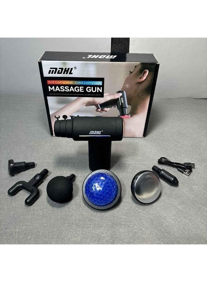 MDHL Massage Gun with Hot & Cold Compress – Deep Tissue Percussion Massager with Multiple Attachments, Variable Speed Levels, Compact Design for Muscle Recovery & Pain Relief - Image 3