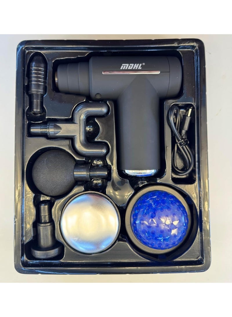 MDHL Massage Gun with Hot & Cold Compress – Deep Tissue Percussion Massager with Multiple Attachments, Variable Speed Levels, Compact Design for Muscle Recovery & Pain Relief - Image 2