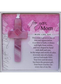 The Grandparent Gift Co. The Grandparent Gift Co. Handmade Glass Cross for Mother with Poem- for Mom on Christmas, Mother's Day, Birthday  - Image 1