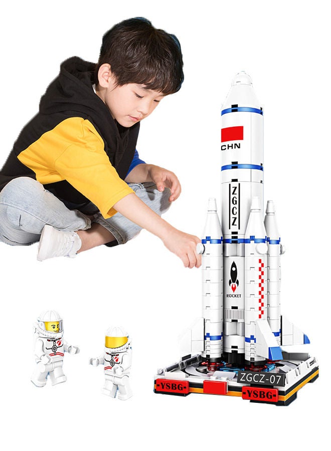 303 Pcs Space Rocket Launch Center Building Blocks Toys Construction Educational Learning STEM Toy Gift for Boys Girls All Ages  - Image 2