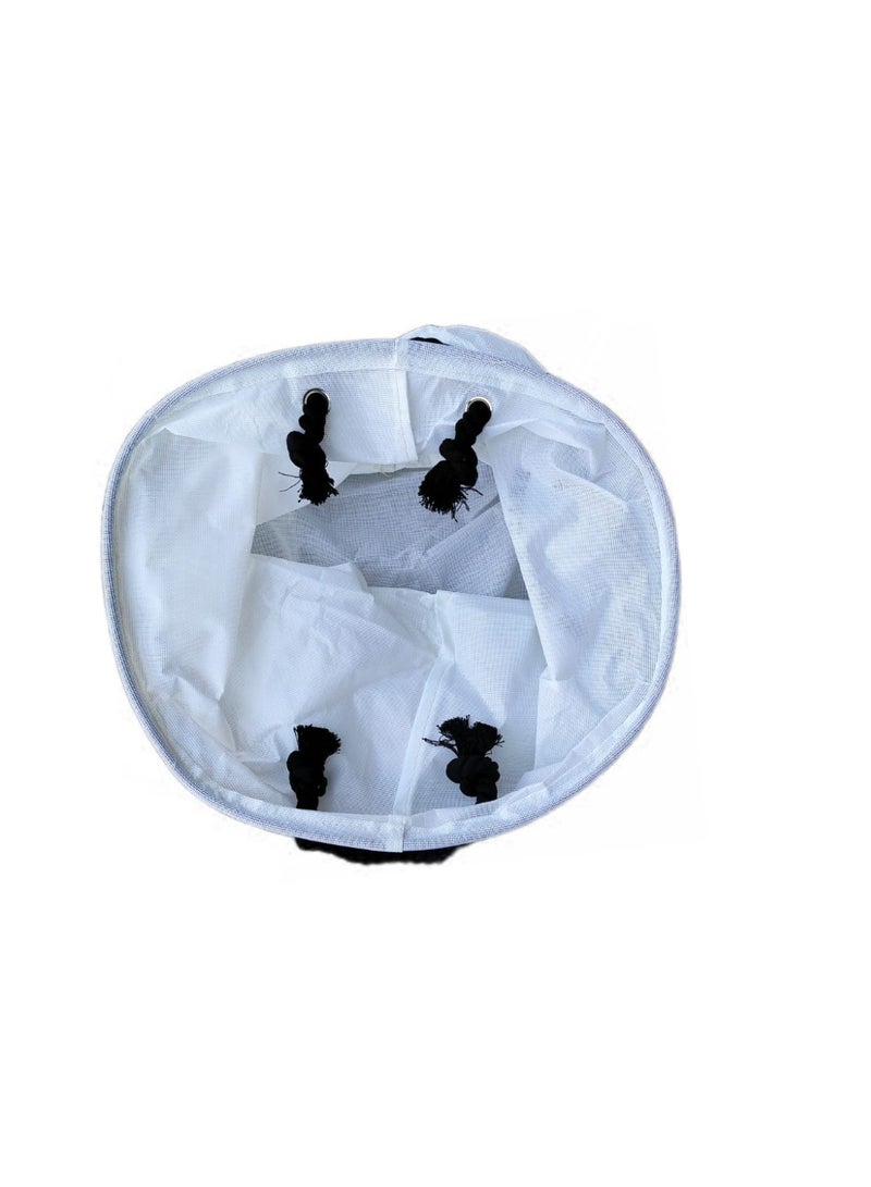 HY-118 حقيبة غسيل بيضاء – حقيبة غسيل شبكية فاخرة للملابس الحساسة | واقي غسيل بسحاب قابل لإعادة الاستخدام | منظم غسيل للسفر والمنزل - Image 3