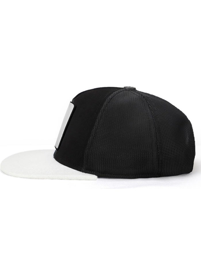 Black Börk قبعة هيب هوب للأطفال من نوع V1 تراكير باللون الأبيض مع شعار كود 12 - قبعة هيب هوب للأطفال باللون الأسود  - Image 4