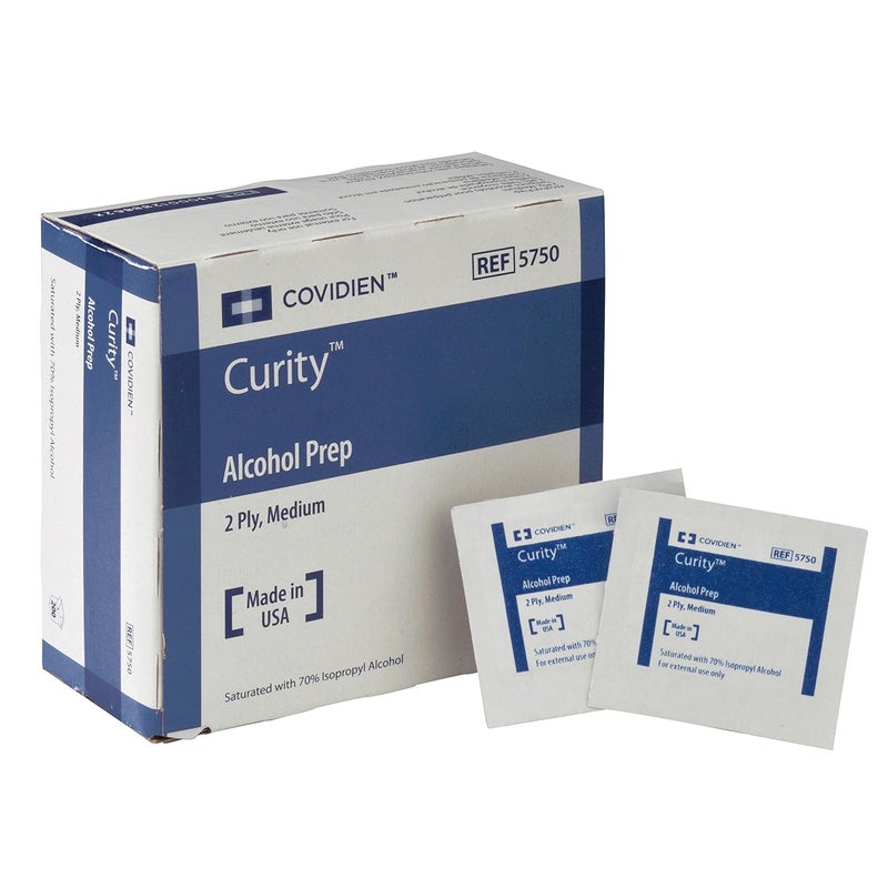 COVIDIEN 5750 Curity Alcohol Prep Sterile Medium 2ply Pack of 200 - Image 1