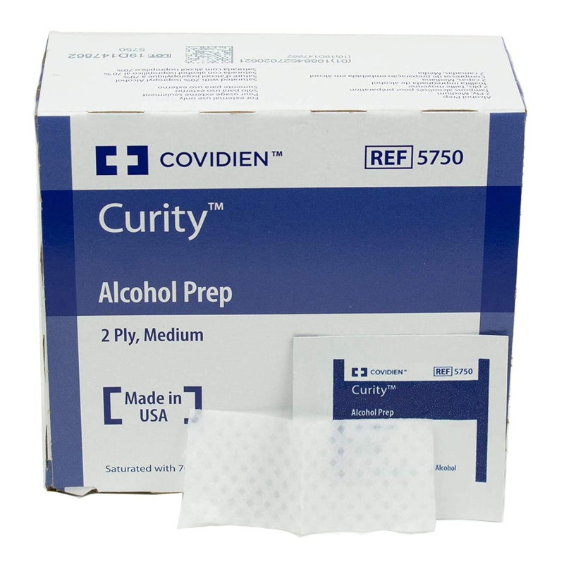 COVIDIEN 5750 Curity Alcohol Prep Sterile Medium 2ply Pack of 200 - Image 2