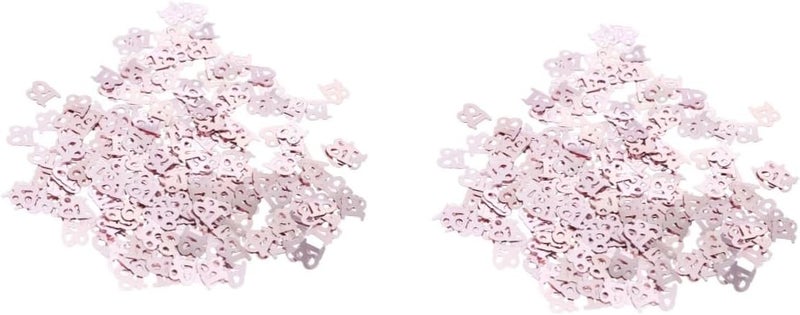 Rose Gold Confetti 2 Packs for Birthday Anniversary Party Table Decorations - Image 1