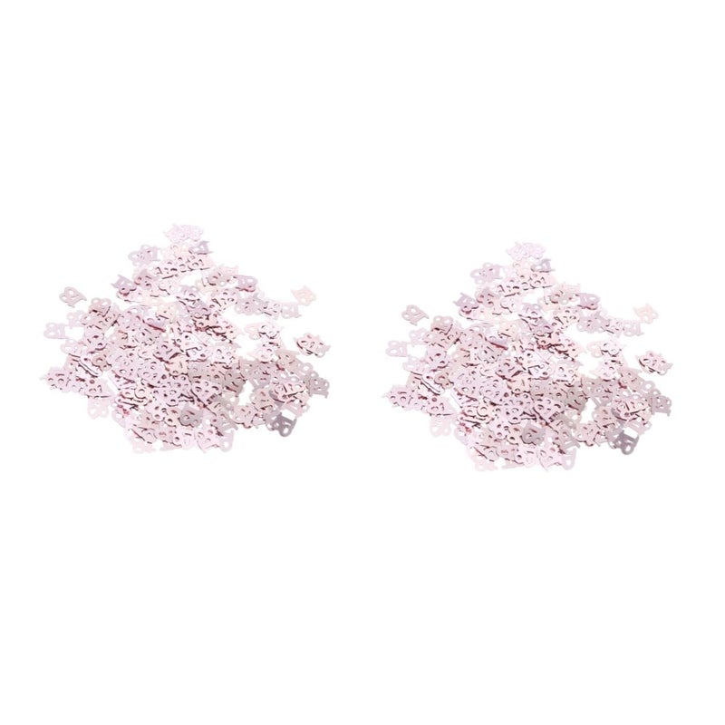 Rose Gold Confetti 2 Packs for Birthday Anniversary Party Table Decorations - Image 2