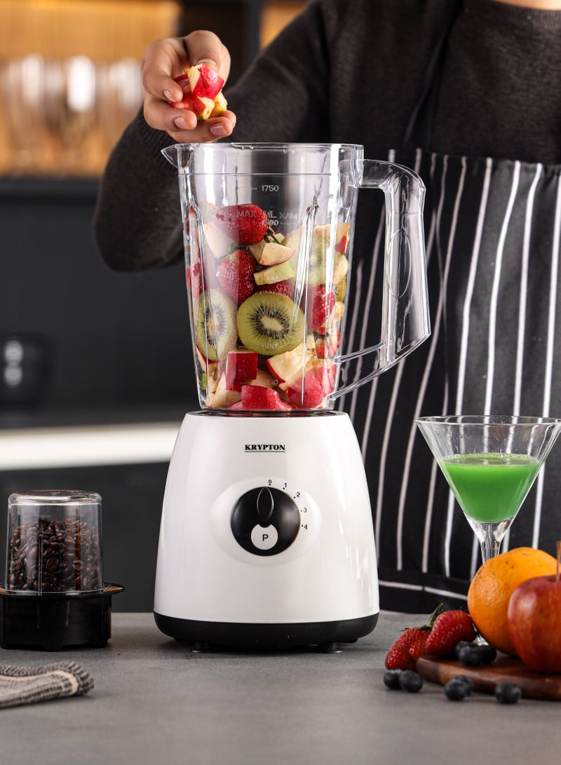 كريبتون Krypton 2-in-1 Blender- KNB6601, 600 W, Powerful Motor with 4 Speed Setting 600 W KNB6601 white - Image 5
