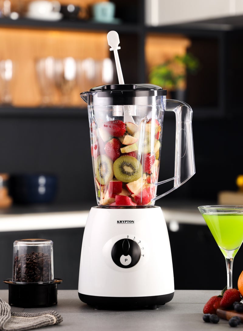 كريبتون Krypton 2-in-1 Blender- KNB6601, 600 W, Powerful Motor with 4 Speed Setting 600 W KNB6601 white - Image 3