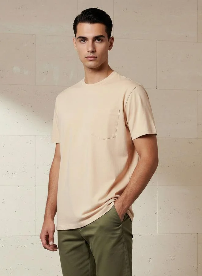 سبلاش فيڤ Men Regular Fit Crew Neck Short Sleeve Printed T-shirt