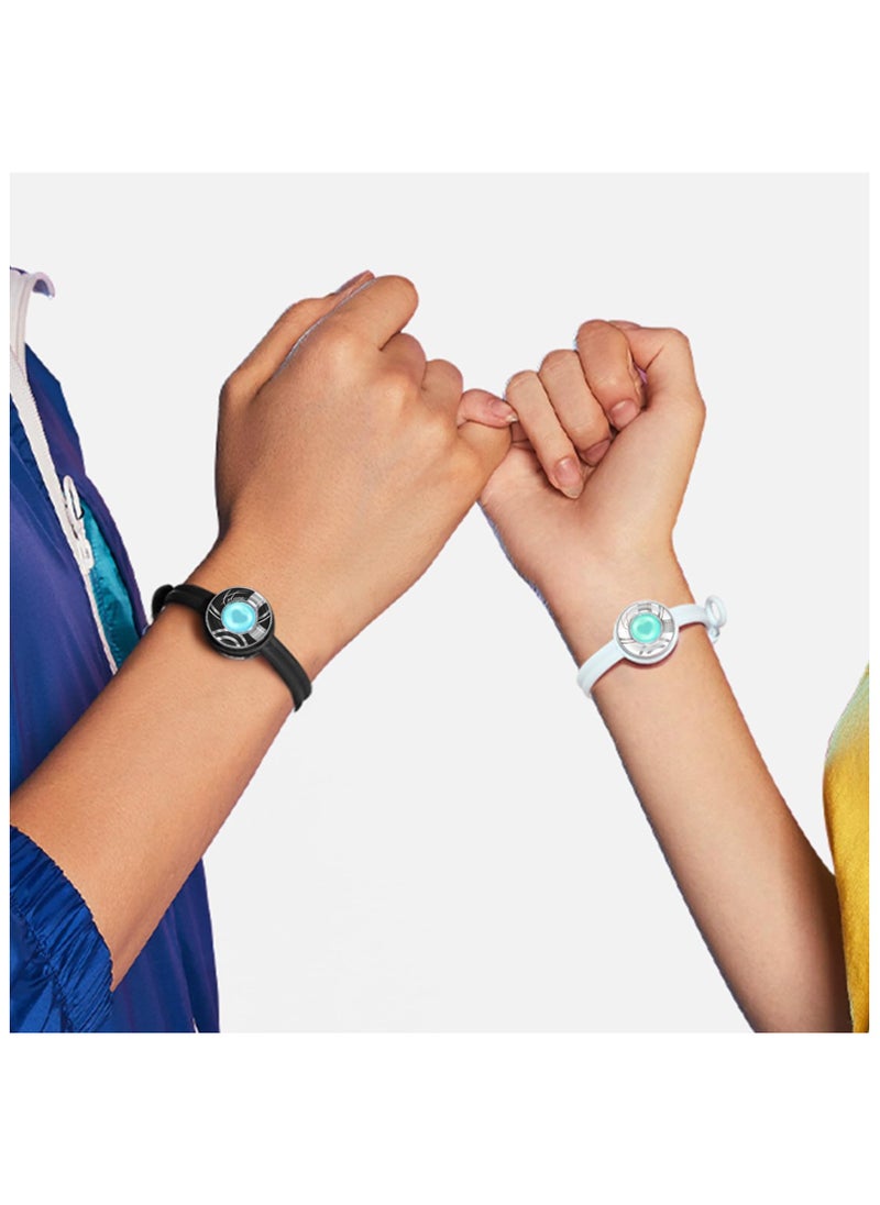 SYOSI - Long Distance Touch Bracelets, Vibration & Light up for Love -Pair of Couples Bracelets | Unique Long Distance Relationship Gifts for Girlfriend Bluetooth Pairing Jewelry, Always Stay Connected - Image 1