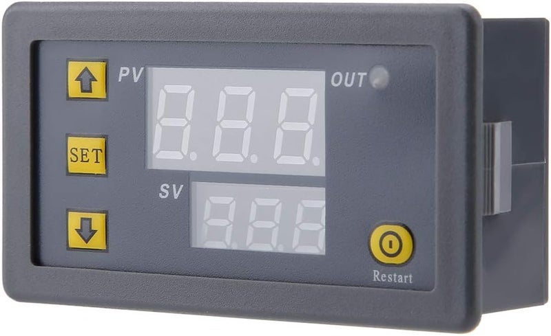 W3230, Digital Temperature Controller Thermostat, High Temp Alarm, Select Cooling or Heating, Automatically Start, Temperature Calibration, Relay Output, with (220 red - Image 4