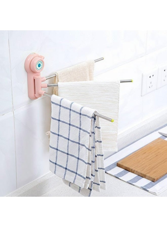 Three Arm Towel Holder 180 Degree Rotating Stainless Steel Towel Holder. - Image 1