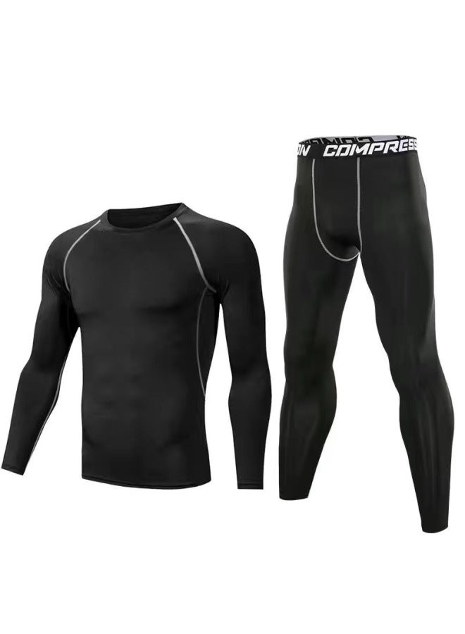 Loquat Swimsuit Men's Top Anti-embarrassment Adult Swimming Diving Suit Suit Summer Men's Swimming Trunks Men's Full Body Sun Protection Long Sleeve-Color:Elite Long Sleeve Two-piece Suit-  - Image 1