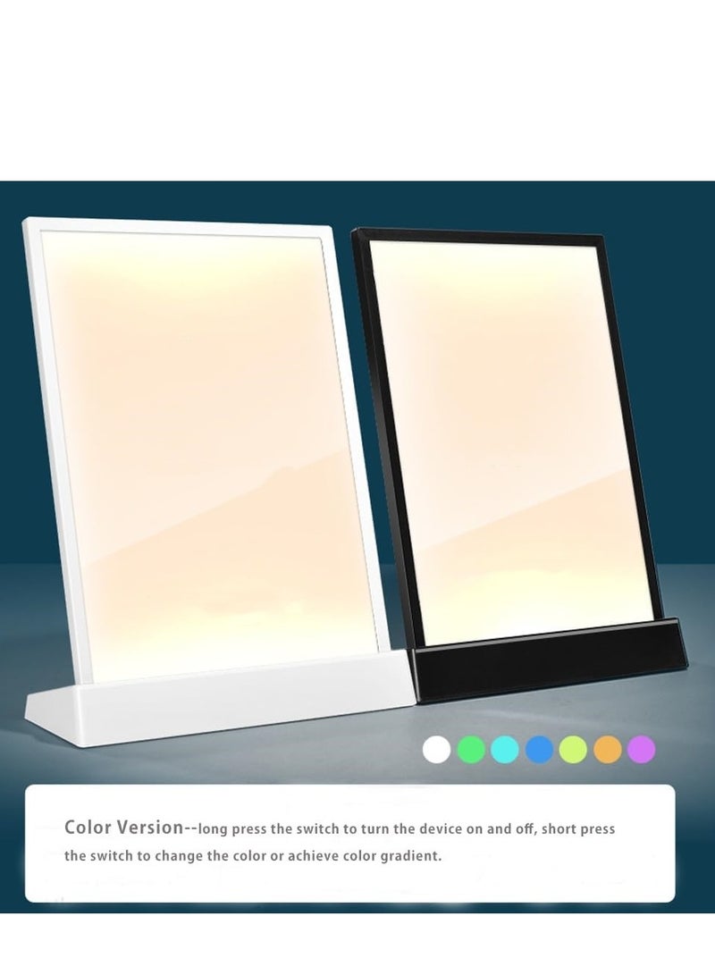 Eckek  LED Sign Holder Clear Sign Holder with LED Light Box, Table Menu Display Stand with Color Lights LED Menu Board A4 - Image 3