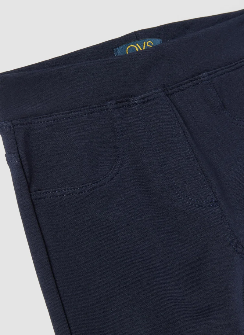 Ovs  OVS Girls' Blue Slim-Fit Stretch Organic Cotton Treggings for Women | Best Price UAE