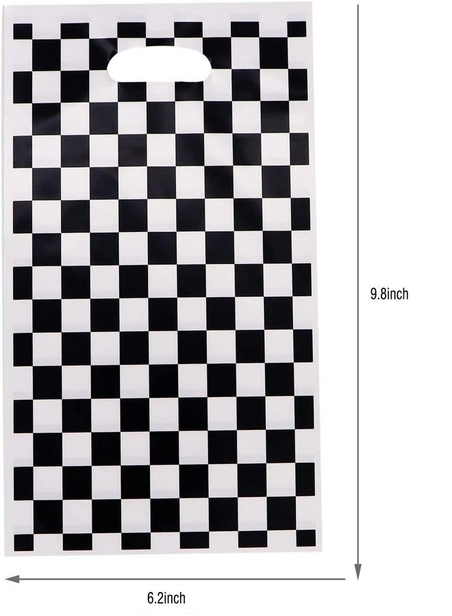 LYK 40 Pieces Black and White Treat Bags With 2 Styles Race Car Themed Candy Bags Car Goodie Bags for Kids Birthday Party Supplies - Image 2