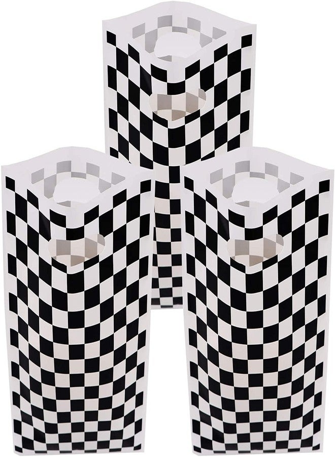 LYK 40 Pieces Black and White Treat Bags With 2 Styles Race Car Themed Candy Bags Car Goodie Bags for Kids Birthday Party Supplies - Image 3