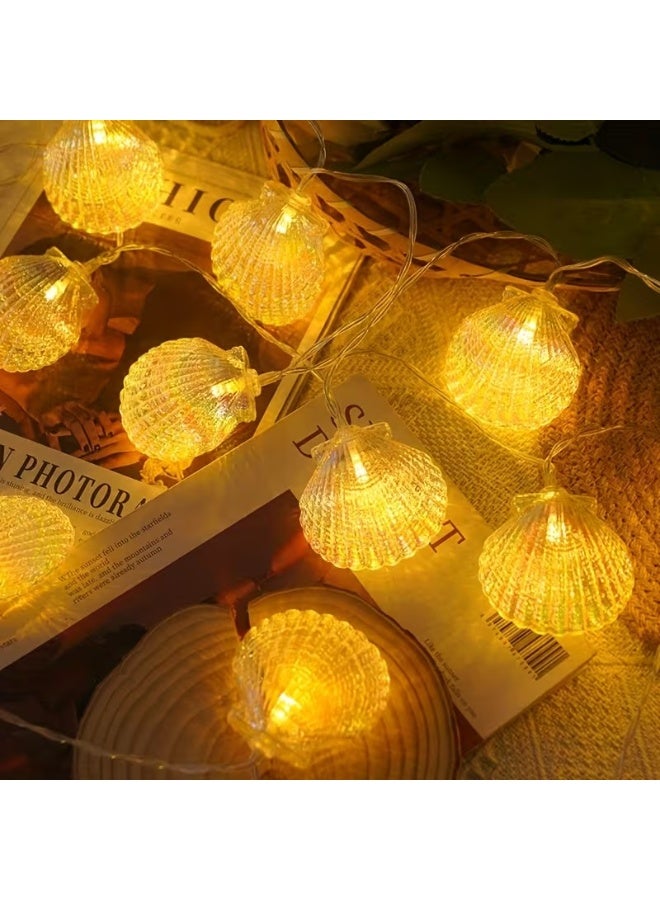 Goolsky 2م 10-LED أضواء خيط ملونة، تعمل بالبطارية، متعددة الألوان (أزرق، أخضر، أصفر، برتقالي، أحمر) لتزيين المخيمات الخارجية، أعياد الميلاد، حفلات الزفاف، والعطلات، أضواء خيالية لتزيين الهواء الطلق - Image 2