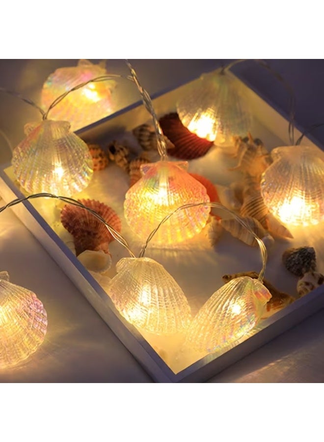 Goolsky 2م 10-LED أضواء خيط ملونة، تعمل بالبطارية، متعددة الألوان (أزرق، أخضر، أصفر، برتقالي، أحمر) لتزيين المخيمات الخارجية، أعياد الميلاد، حفلات الزفاف، والعطلات، أضواء خيالية لتزيين الهواء الطلق - Image 4