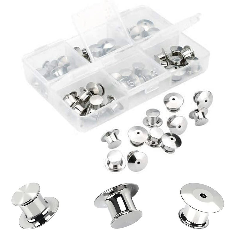 Pins Locking Backs Pin Locks Metal Pin Wady 40 Pieces Pin Backs Locking Bulk Metal Pin Keepers Locking Clasp