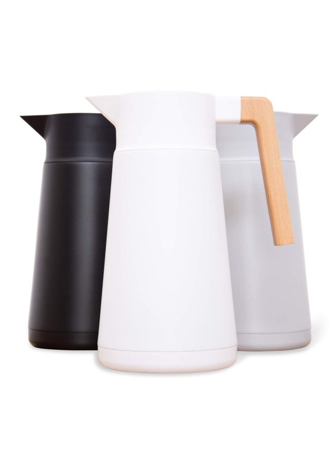 HASTINGS COLLECTIVE - Cereria Molla Stainless Steel Double Walled Venera Thermal Pots 2 Liter Capacity White - Image 1