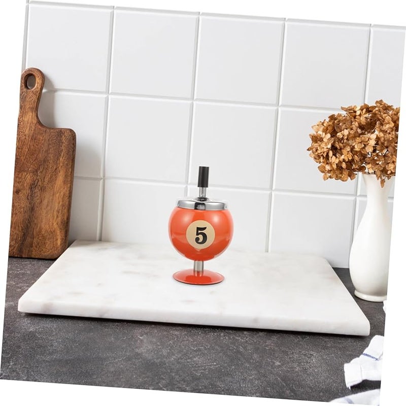 Automatic Self Extinguishing Metal Ashtray Small Outdoor Patio Tabletop Holder - Image 4