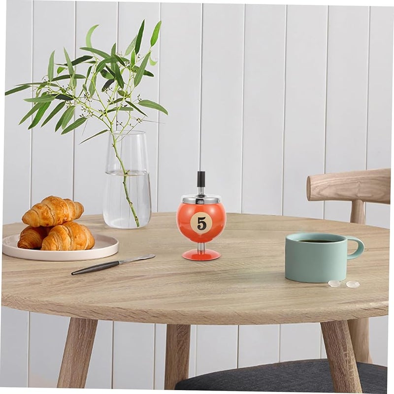 Automatic Self Extinguishing Metal Ashtray Small Outdoor Patio Tabletop Holder - Image 5