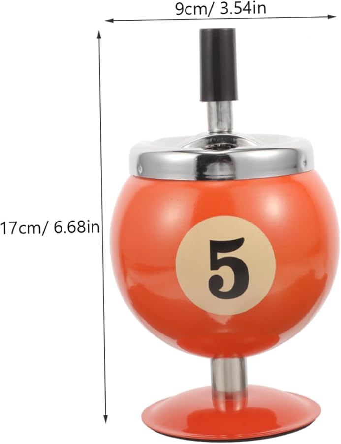 Automatic Self Extinguishing Metal Ashtray Small Outdoor Patio Tabletop Holder - Image 3