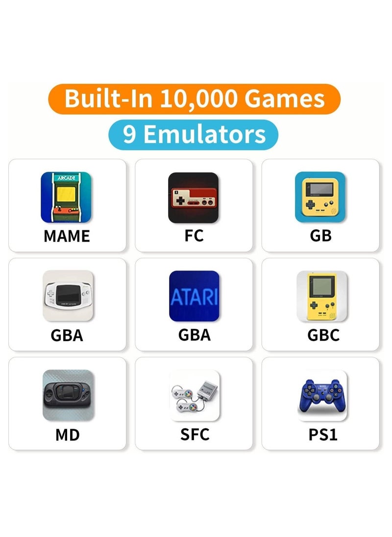 Wireless Retro Game Console, Plug & Play Video TV Game Stick With 10000+ Games Built-in, 9 Emulators, 4K HDMI Output for TV with Dual 2.4G Wireless Controllers  - Image 2
