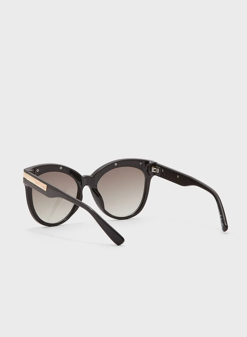 RIVER ISLAND Lorna Metal Brow Cateye Sunglasses